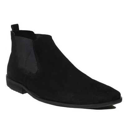 Suede Chelsea Boots - Black
