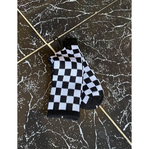 Checkered Men's Cotton Socks