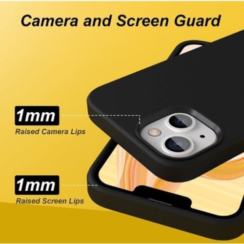 Silicone Back Case For iPhone 13 Pro -Black