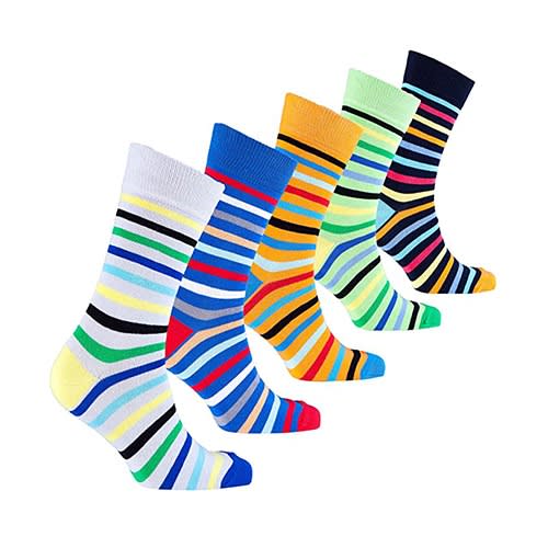 Men’s Luxury Colorful Dress Socks - 5-pairs - Pack 54