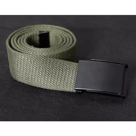 Alloy Steel Buckle Canvas Belts - Green