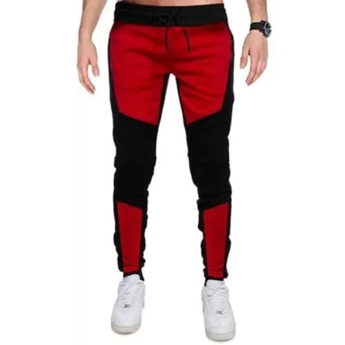 Men's Joggers - Black & Red