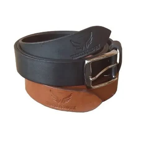 Leather Men's Belt - 2 In 1- Black & Brown