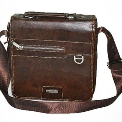 Leather Sling Bag - Brown