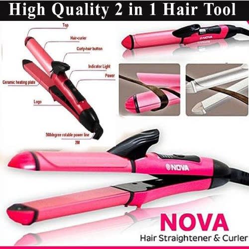 Hair Straightener & Curler 2-in-1 Tool