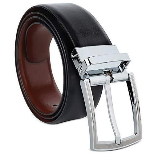Double Sided Reversible Men Leather Belt