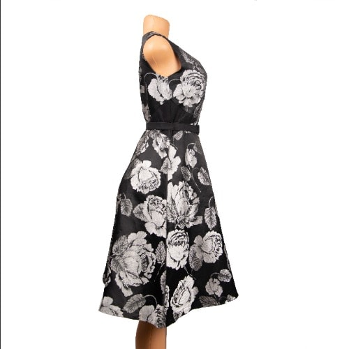 Women's Gown - Silver & Black