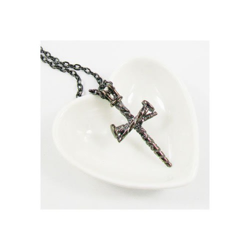 Cross Pendant With Necklace-black