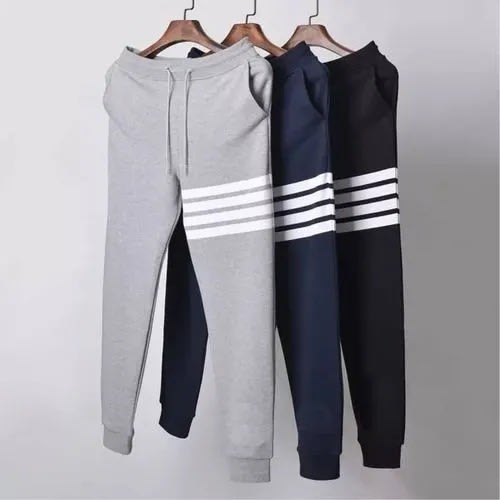 Joggers With Thigh Stripes - 3 Pieces