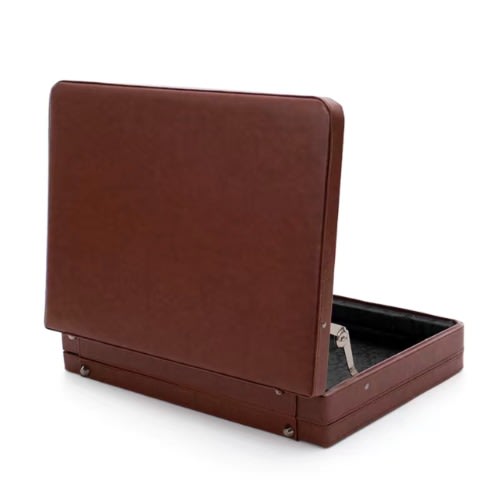 Executive  Leather Briefcase- Golden Lock