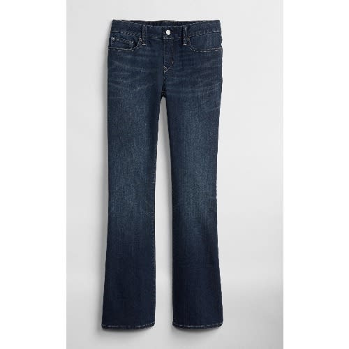 Gap Mid Rise Long & Lean Jeans- Dark Indigo