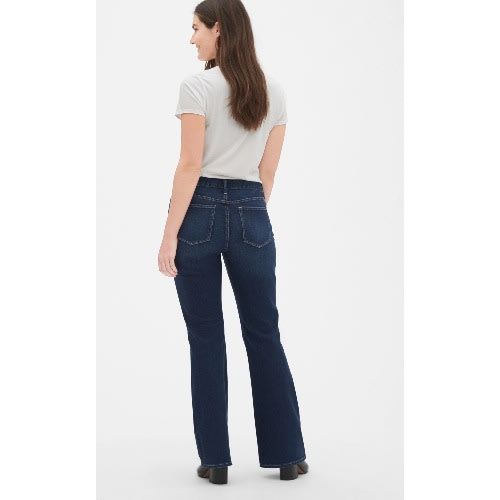Gap Mid Rise Long & Lean Jeans- Dark Indigo