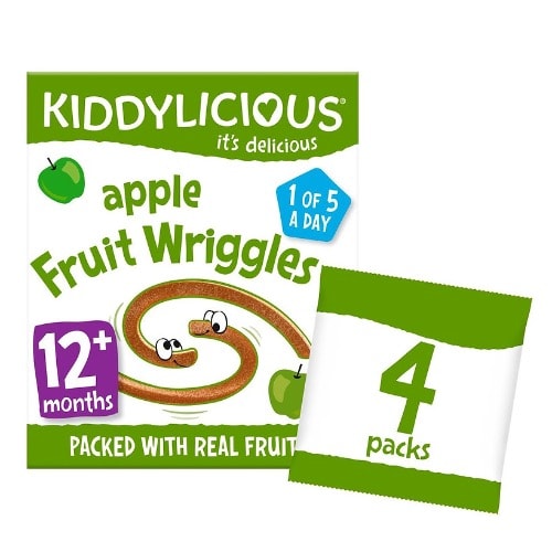 Kiddylicious Apple Fruit Wriggles - 4 X 12g