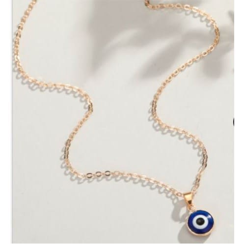3 In 1 Women Wristwatch With Blue Eye & Queen Necklaces