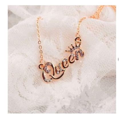 3 In 1 Women Wristwatch With Blue Eye & Queen Necklaces