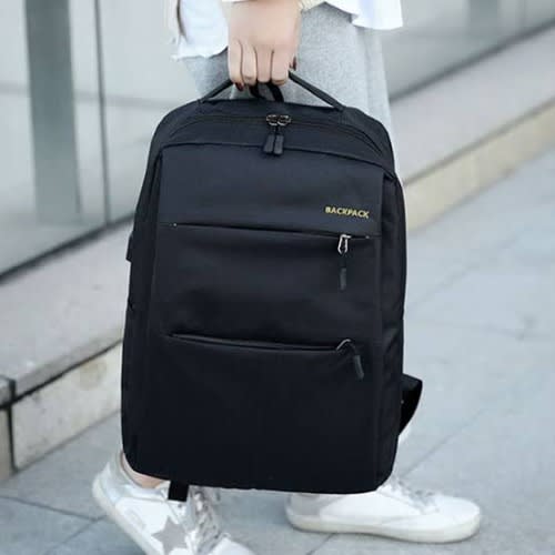 3 In 1 Laptop Backpack With Crossbag And Purse - Black Antitheft Backpack 15inches