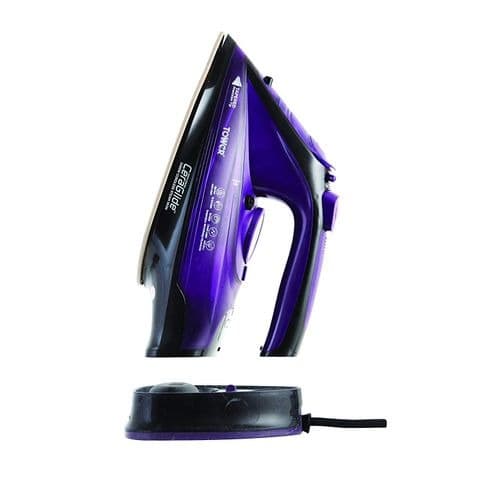 Tower Nano Coated Cera Glide 2 - In - 1, Cord/cordless Iron 2400watts Power.