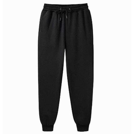 Black Casual Thick Joggers