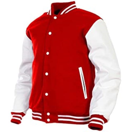 Baseball Cap & Varsity Jacket - Red & White