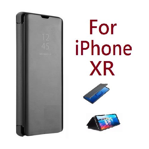 Standing Clear View Protective Flip Case Pouch For iPhone XR
