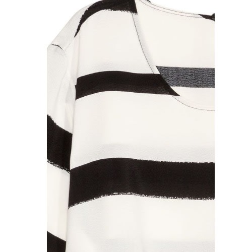Plus Size Stripe Patterned Blouse