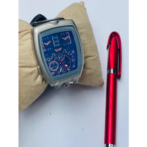 Leather Wristwatch + Office Pen