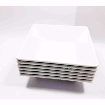 Ceramic Plates - 6 Pieces - White