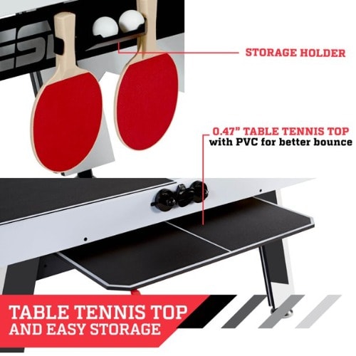 Espn 72" Air Hockey And Table Tennis Table, Combo Game Set, Accessories Included