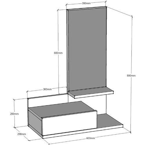 Mirror -Frameless Design - White