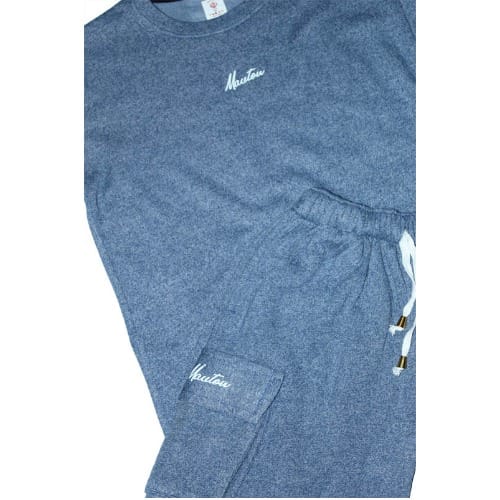 Stonewash Tshirt And Puff Cargo Short - Blue