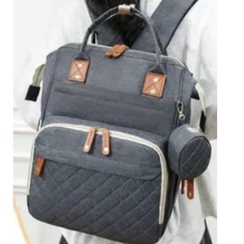 Nursing Mother Care Bag With USB Charging Port - Grey