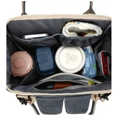 Nursing Mother Care Bag With USB Charging Port - Grey