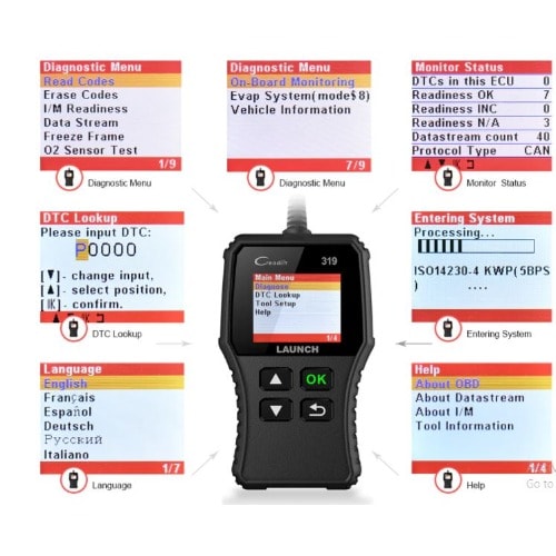 Creader 319 Obd2 Diagnostic Scan Tools And Code Reader