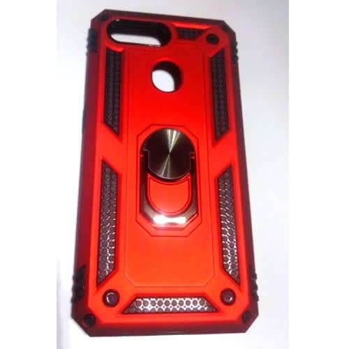 Rugged Protective Back Cover Case Oppo A12- Red