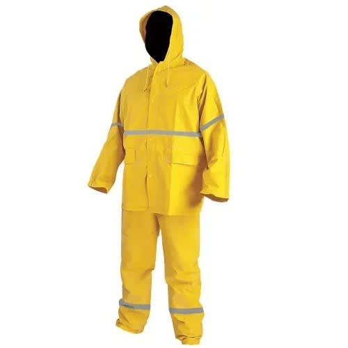 Raincoat Coverall With Reflator - 2Pcs