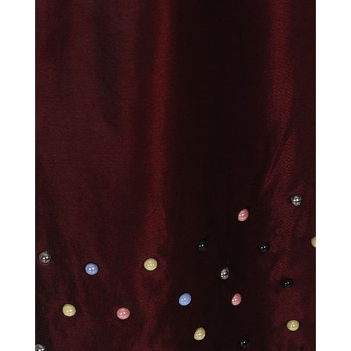 Stunning Ladies Pearl Detailed Skirt With A Flared Design - Maroon - Lsk-4660