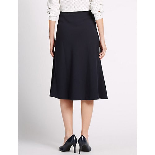 M&S Crepe Black Skirt