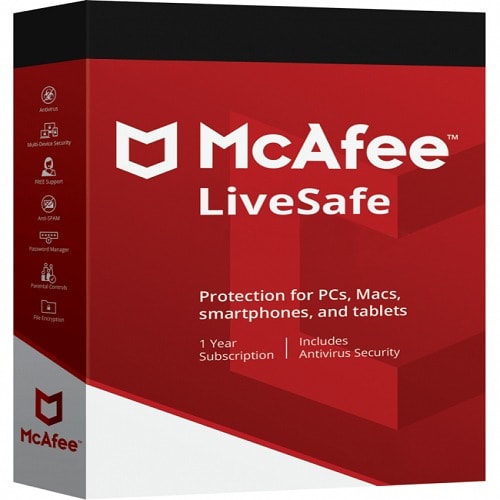 McAfee Livesafe Unlimited Devices - 1 Year