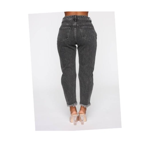Ladies Ripple Boyfriend Jean - Black