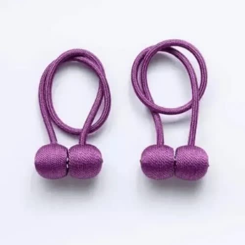 Set Of Magnetic Curtain Decorative Tiebacks - Purple -2pcs