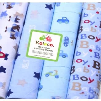 Baby Receiving Blanket/flannel - Blue