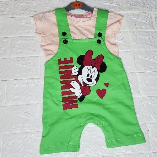 Minnie Dungarees Set For Girls