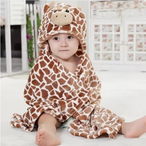 Rattle Bear Hooded Baby Blanket