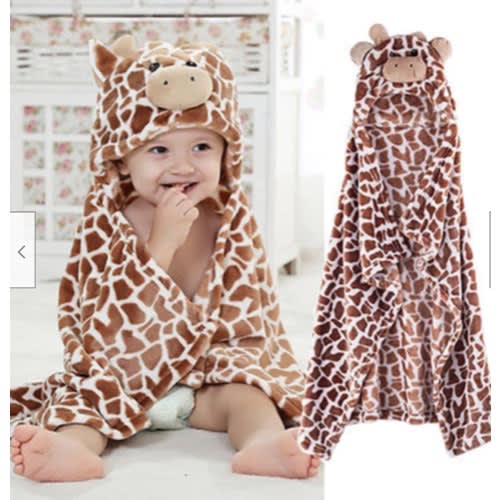 Rattle Bear Hooded Baby Blanket