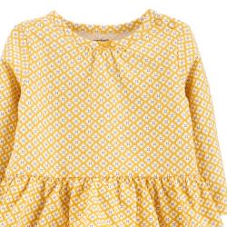 2- Piece Geo Print Peplum Bodysuit Pant Set -9m