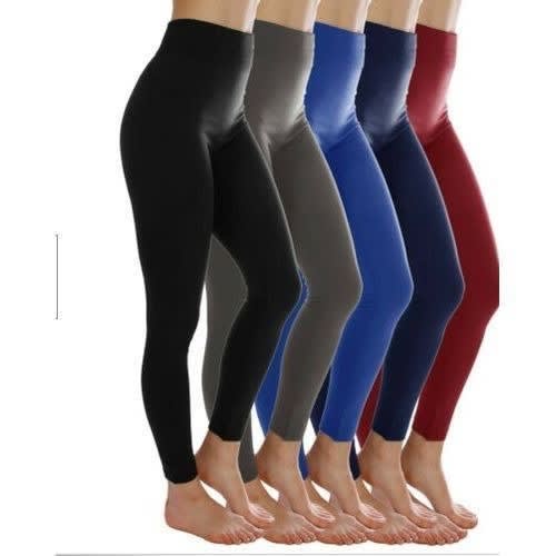 High Waist Ladies' Leggings - 5 In 1 Set