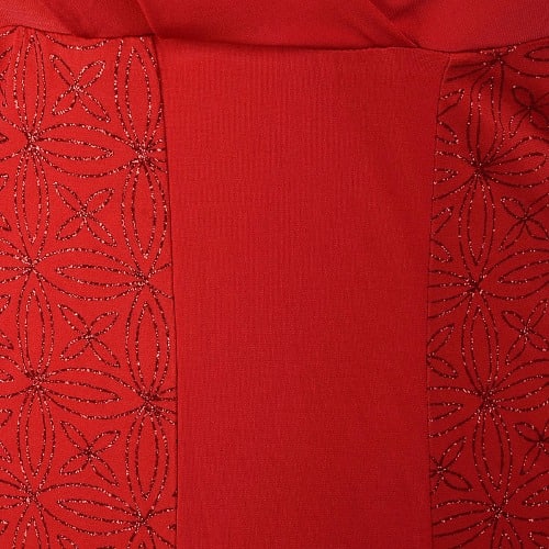 Sleeveless V-Neck Dress - Red