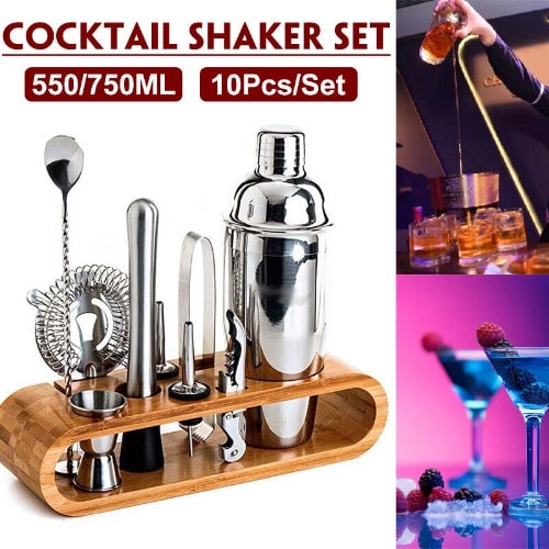 Cocktail Shaker Set - 10 Pieces - 750ml