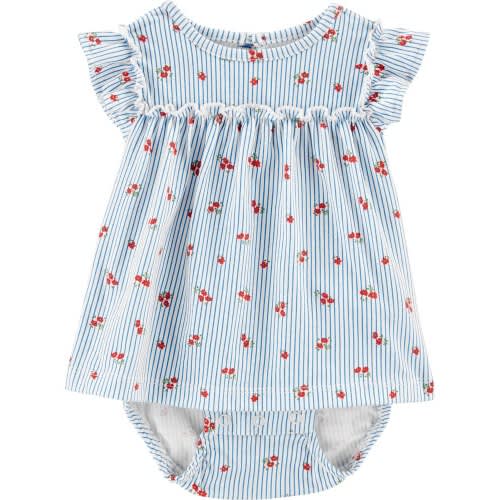 Striped Floral Jersey Bodysuit