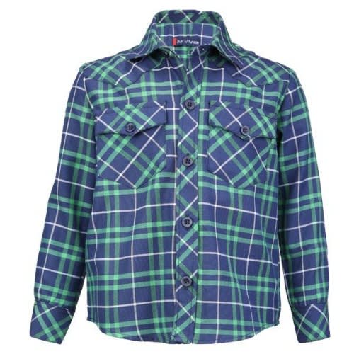 Boys Check Long Sleeve Shirt - Multicolour